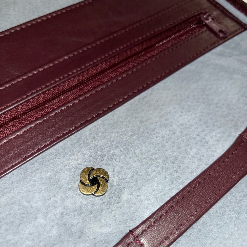 Vintage Symphony Samsonite Burgundy Genuine Leather Business Bag